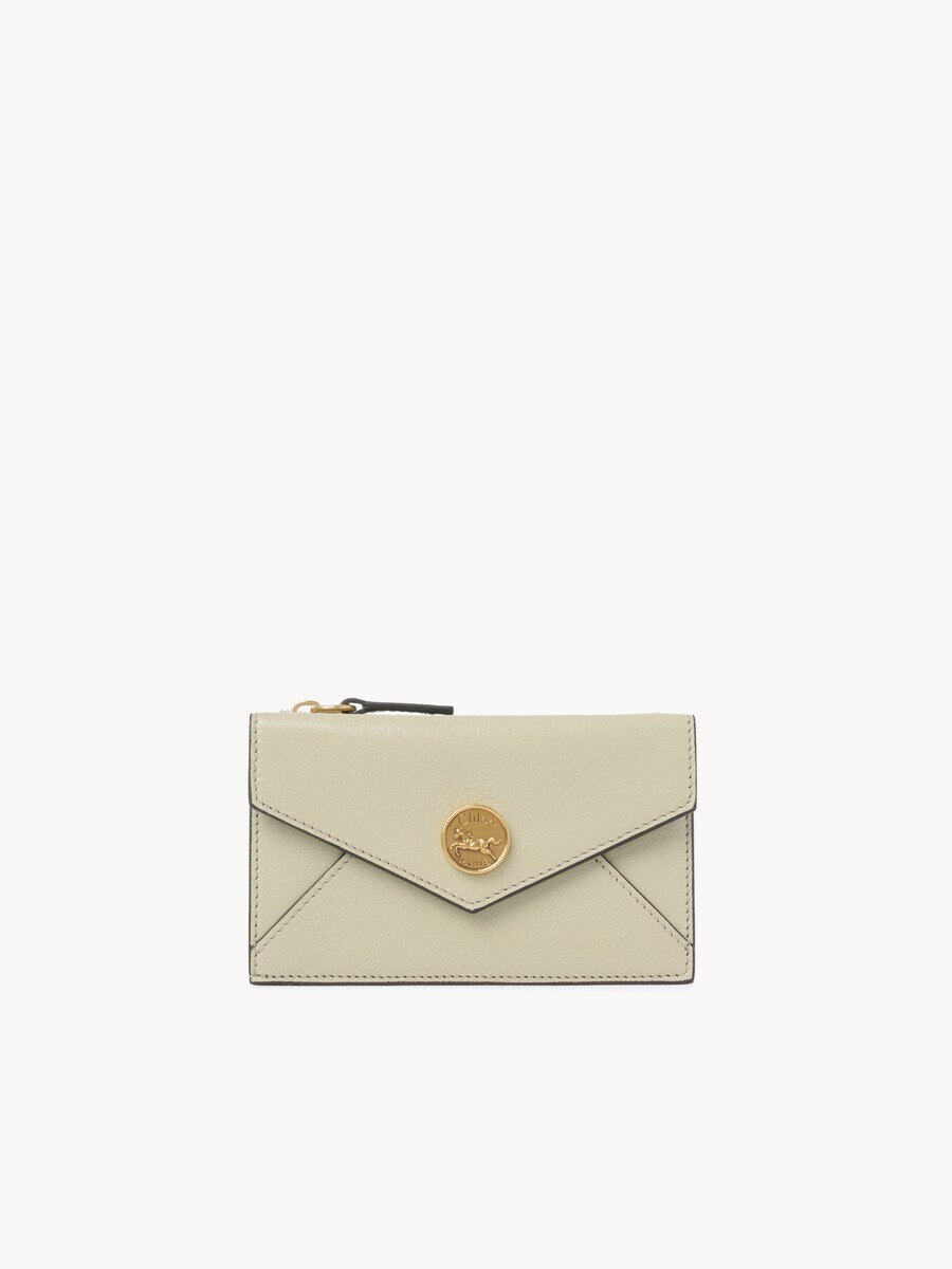 Small Envelope purse with card slots in grained leather - 2