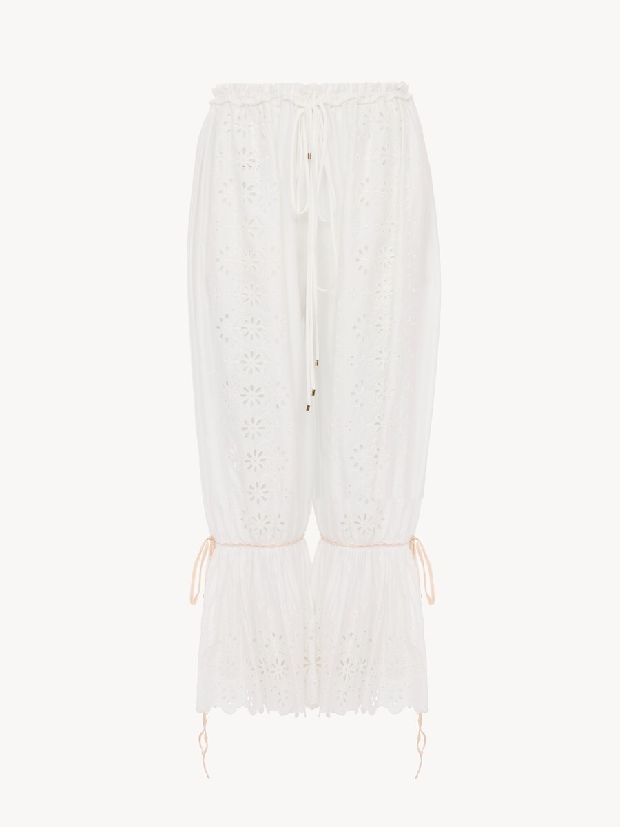 Fluid drawstring trousers in soft cotton - 2