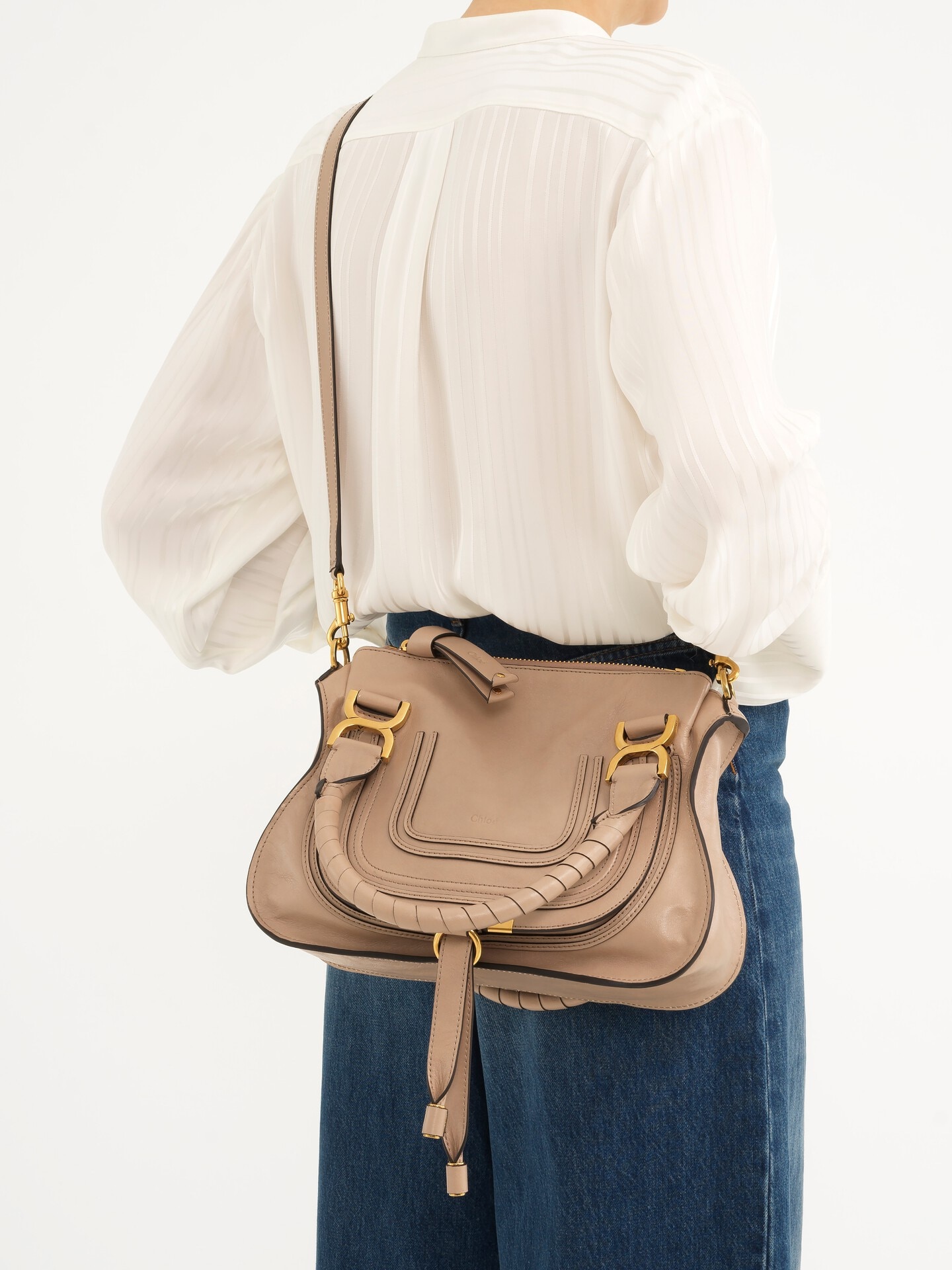 Kleine Marcie Tasche aus gl&auml;nzendem Leder - 3