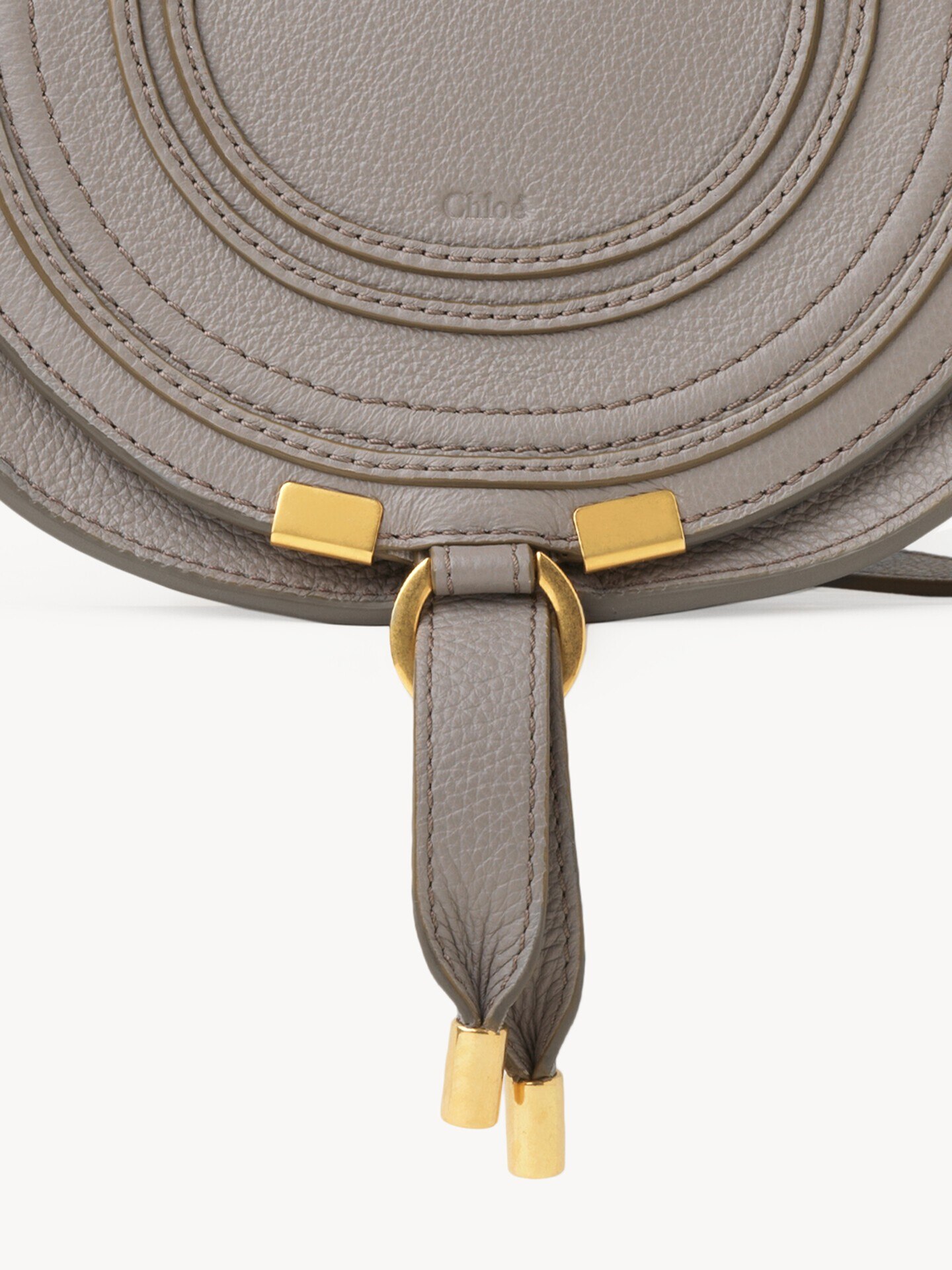 Small Marcie saddle bag in grained leather - 6.0