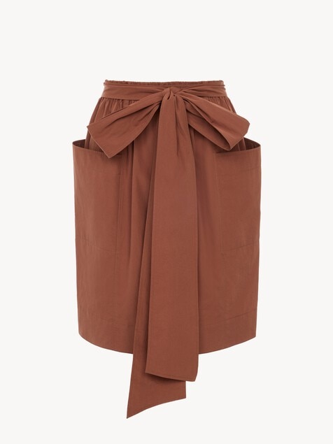 Pencil skirt in cotton poplin