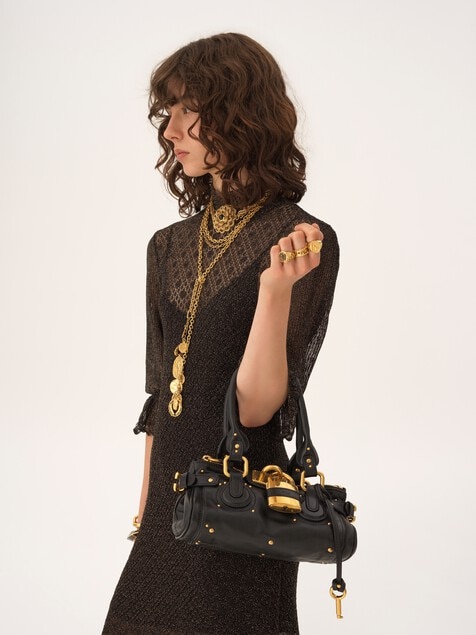 Bolso peque&ntilde;o Paddington de cuero granulado