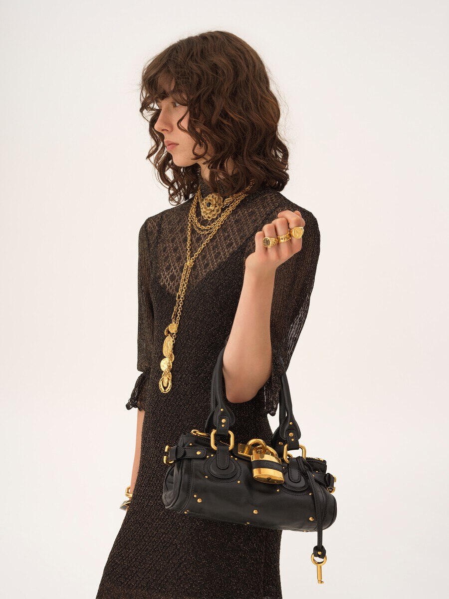 Small Paddington bag in grained leather - 4
