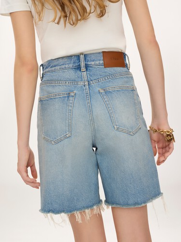 High-rise shorts in denim - 6