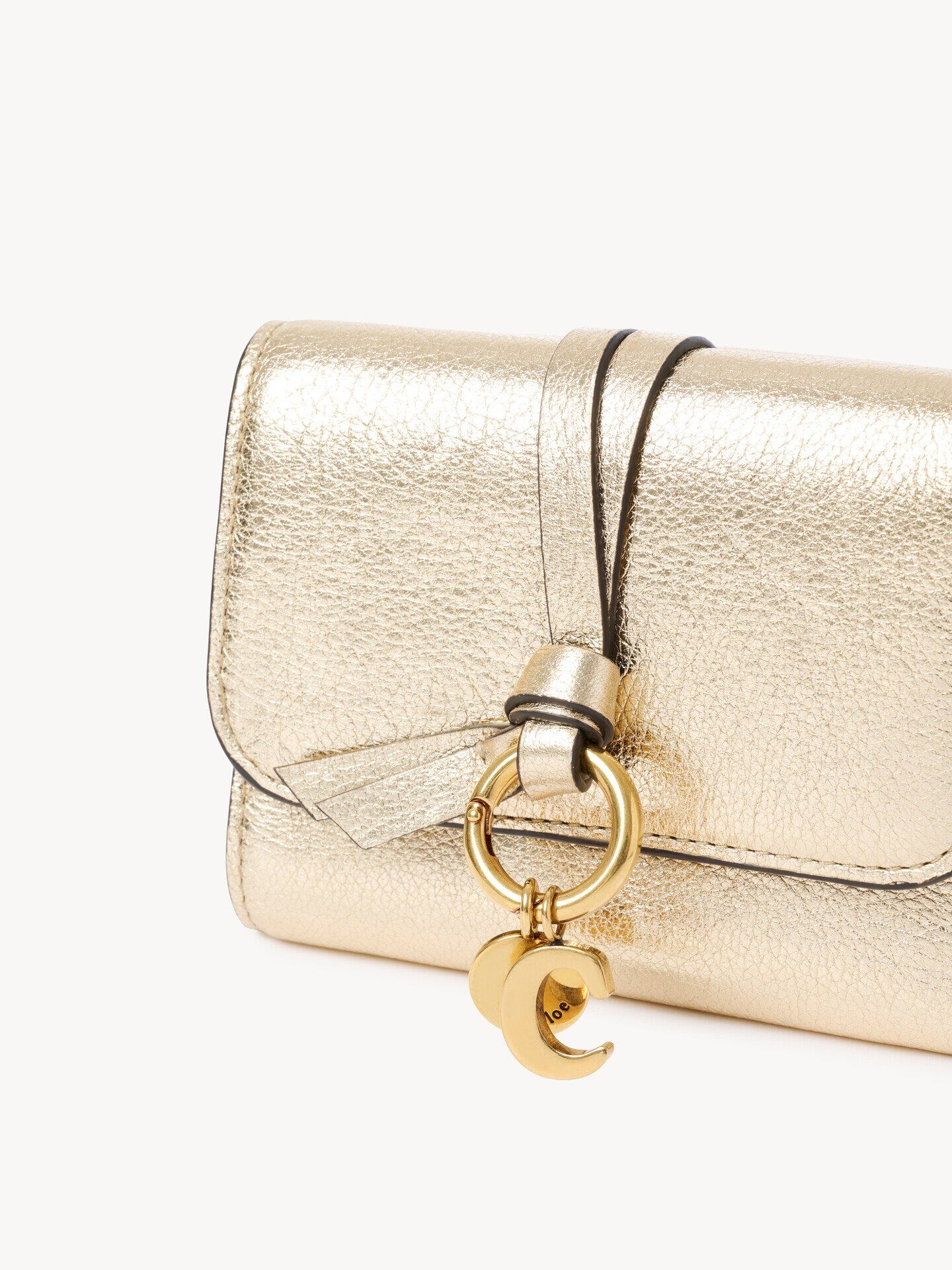 Small Alphabet tri-fold in metallized leather - 6