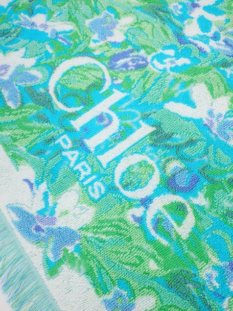 The Chlo&eacute; Wild Flowers beach towel in cotton towelling
