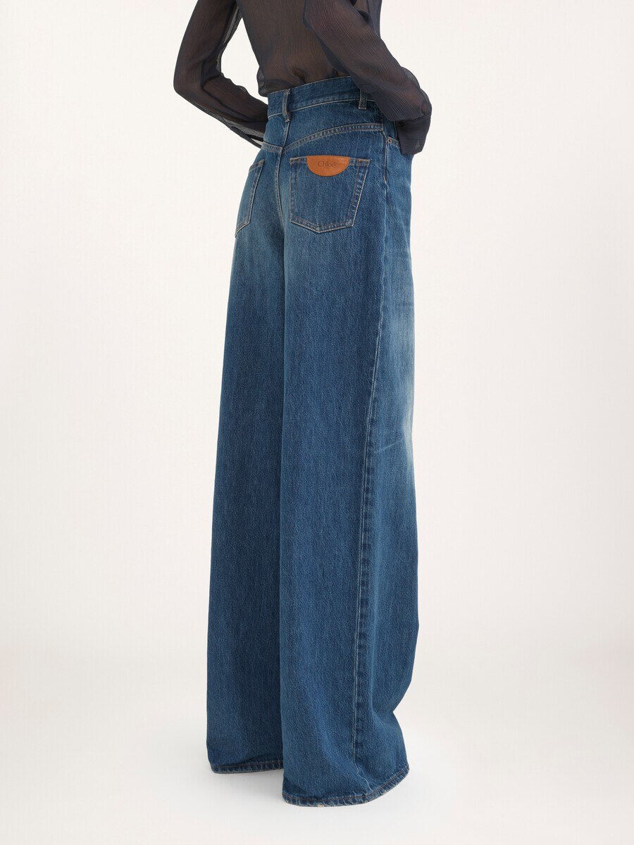 Wide-leg jeans in denim - 5