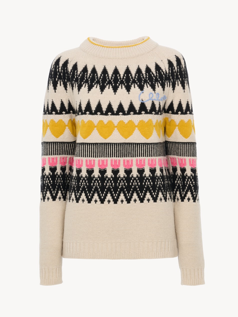 Generous logo sweater in a wool & cashmere knit