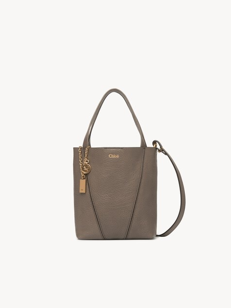 Bolso tote peque&ntilde;o Chlo&eacute; Spin de cuero granulado