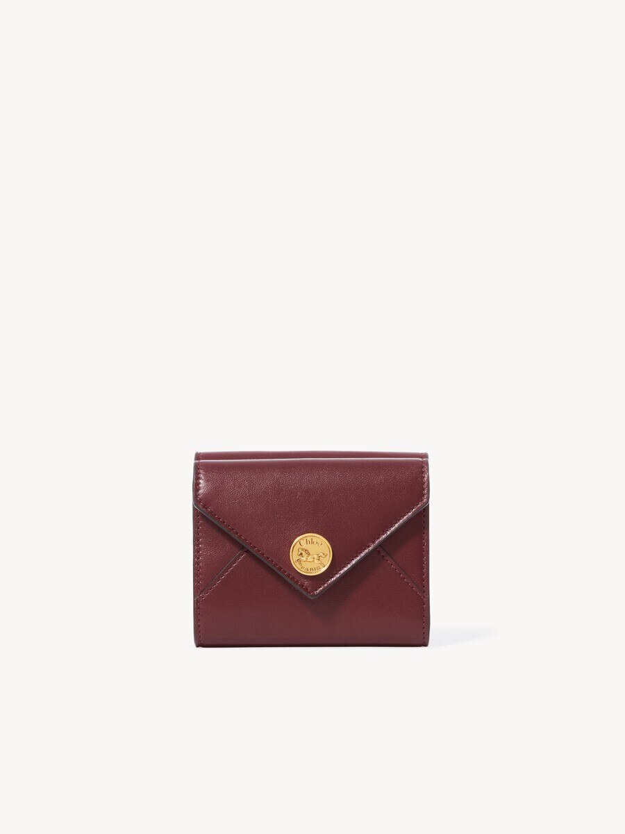 Small Envelope tri-fold in soft & suede leather - 2