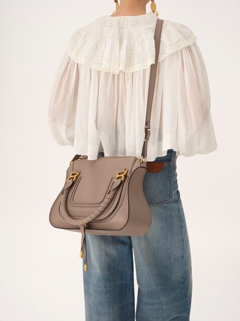 Sac Marcie en cuir grain&eacute;