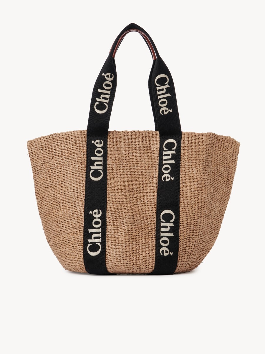 Borsa cesto Woody grande in fibre naturali - 5