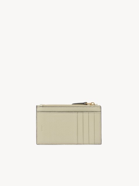 Small Envelope purse with card slots in grained leather