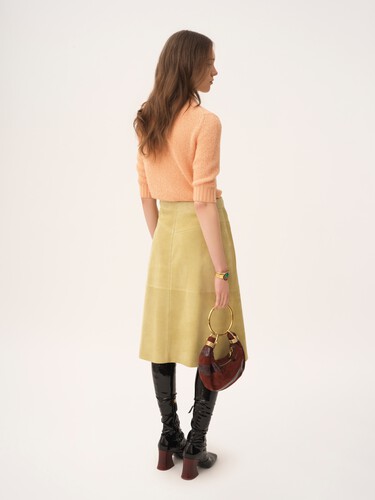 Elbow-sleeve logo jumper in alpaca wool & silk knit - 5