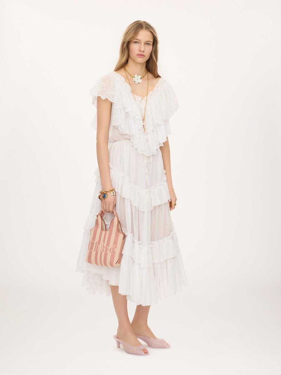 Mini Chlo&eacute; Stripy tote bag in jacquard - 8