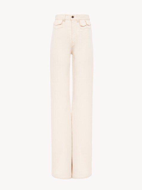 High-rise flare jeans in denim
