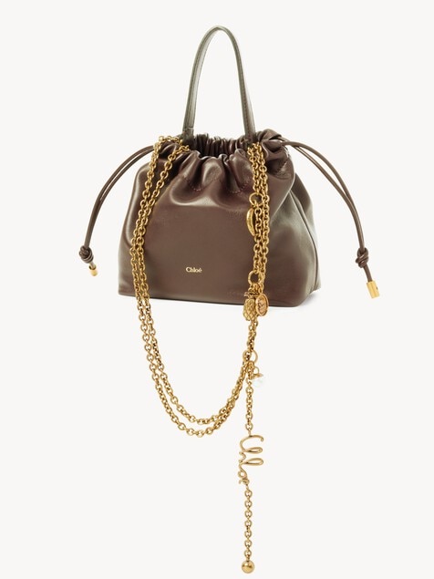 Mini Chlo&eacute; Icons shoulder bag with chain in soft leather