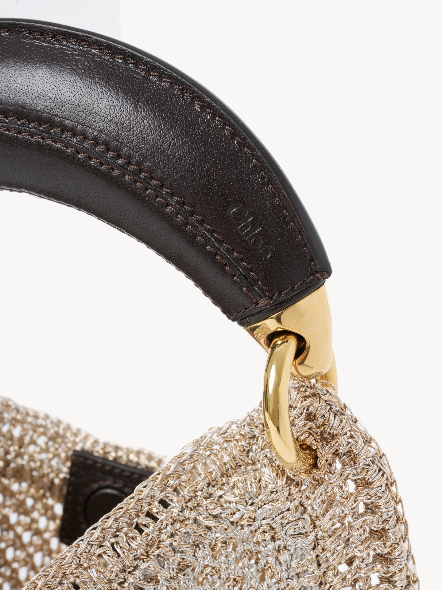 Mini Summer Banana hobo bag in glitter crochet - 7