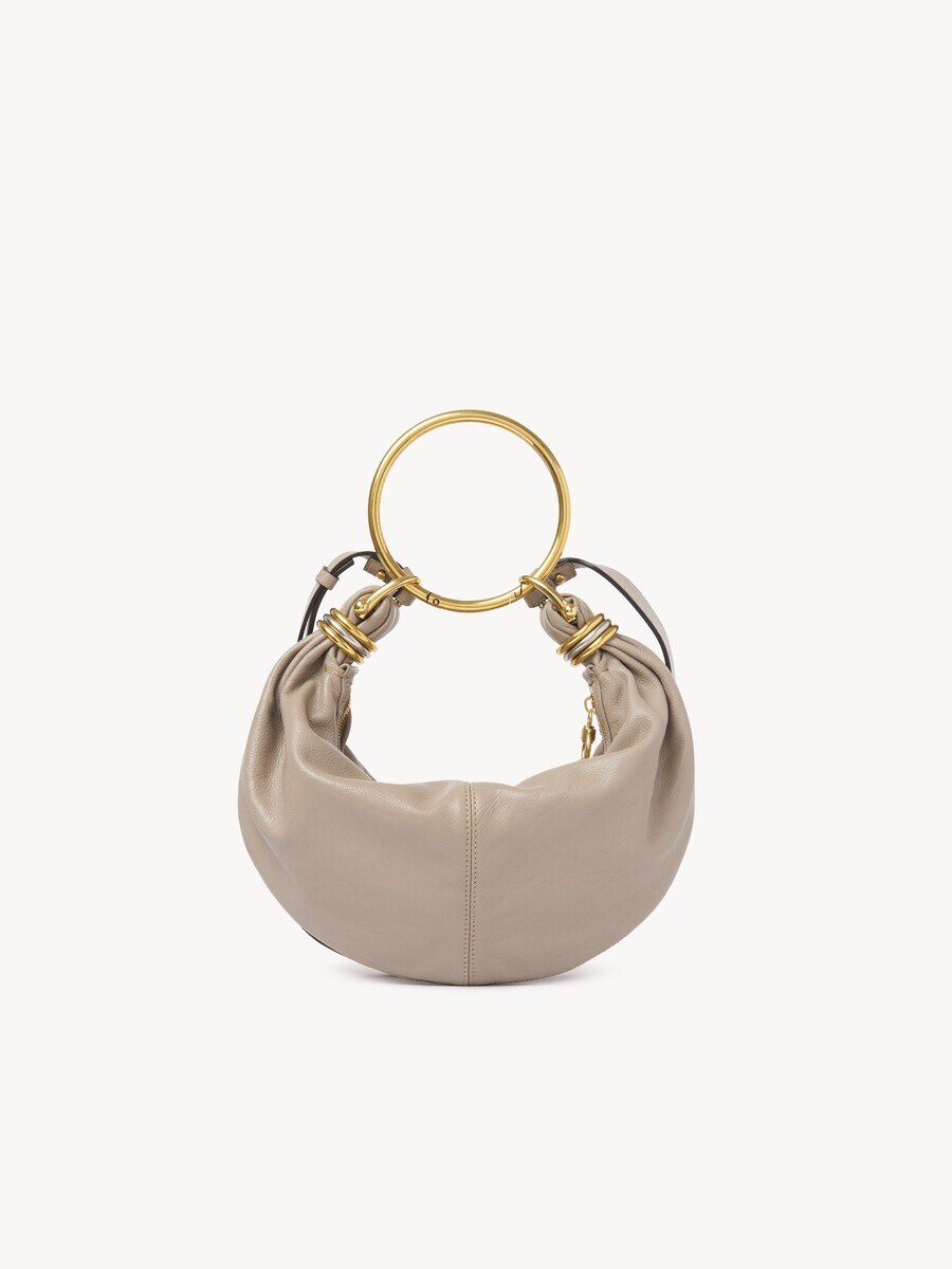 Small Bracelet Hobo bag in grained leather - 2