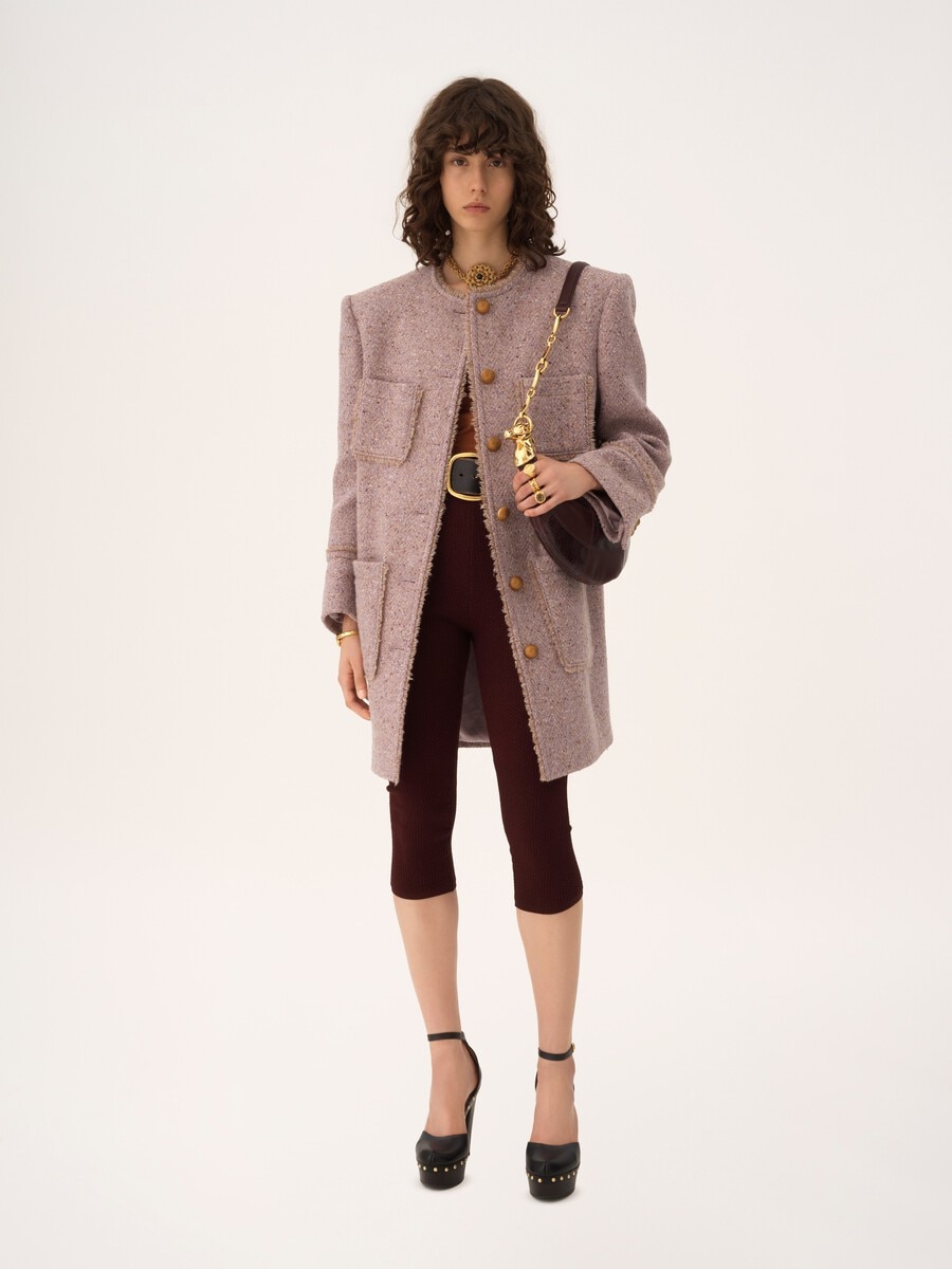 Chain Horse shoulder bag in grained leather & snakeskin - 7