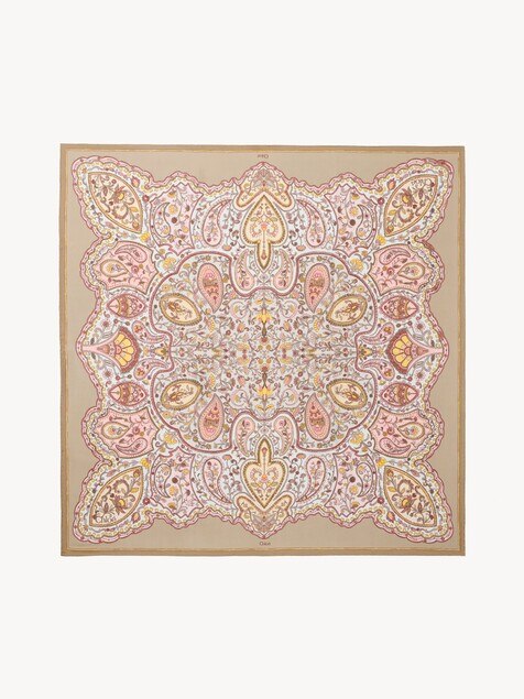 The Chloé Paisley square scarf in silk twill
