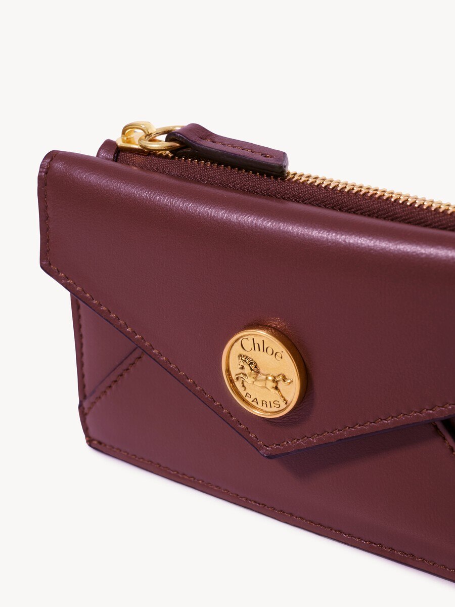 Cartera peque&ntilde;a Envelope con ranuras para tarjetas de ante suave - 6