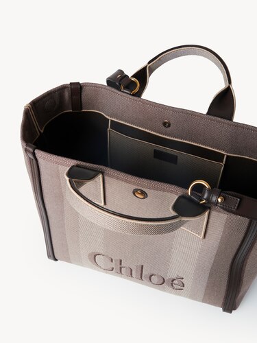 キャンバス製Chloé Carryトートバッグ Kohl Brown - Chloé