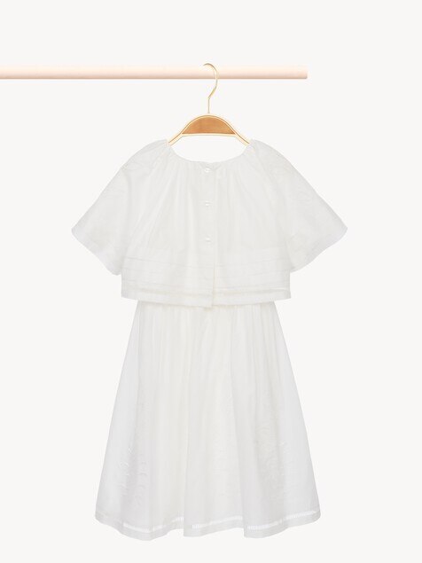 Kids' short-sleeve long dress