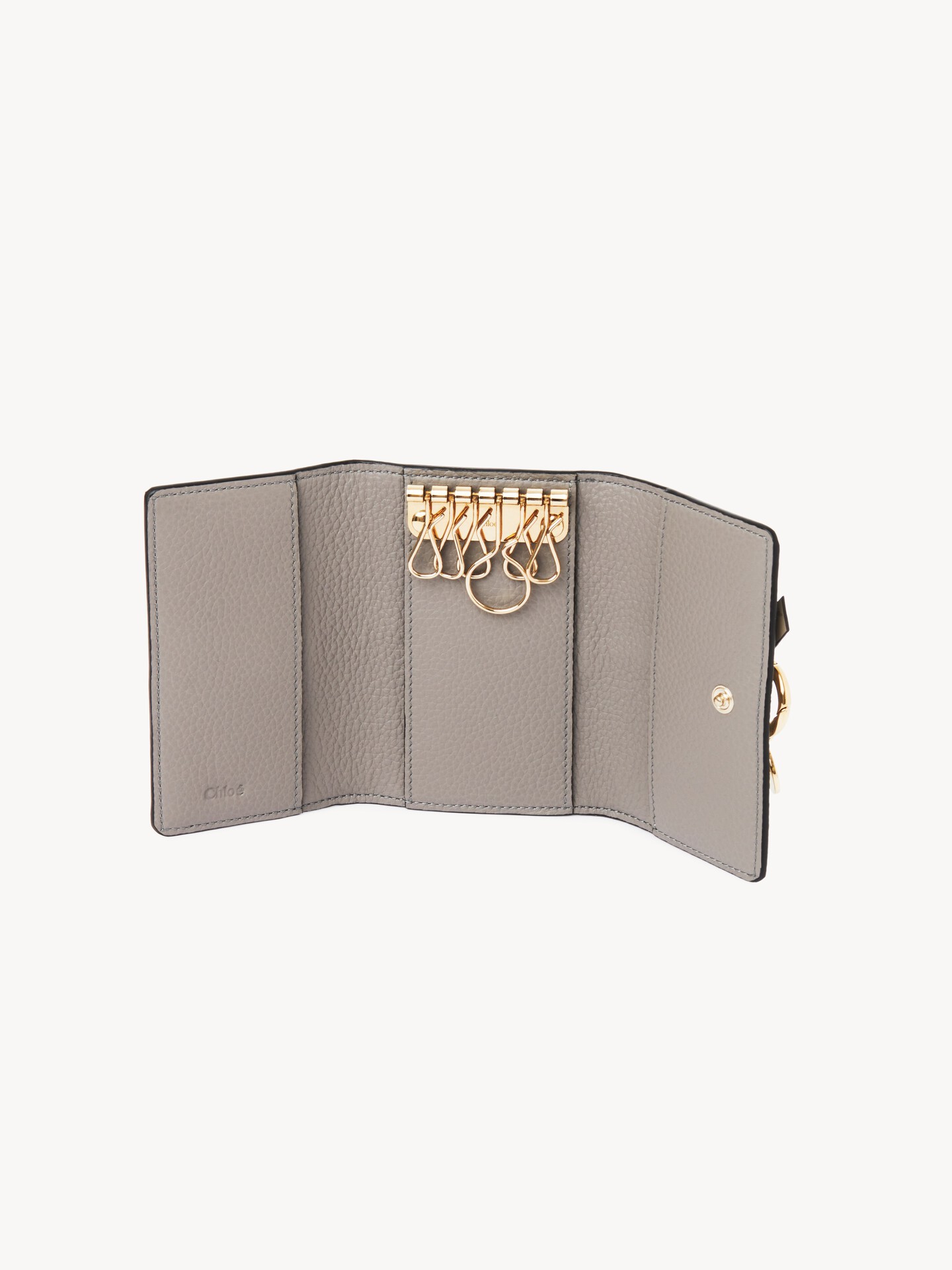 Alphabet key case in grained leather  - 6