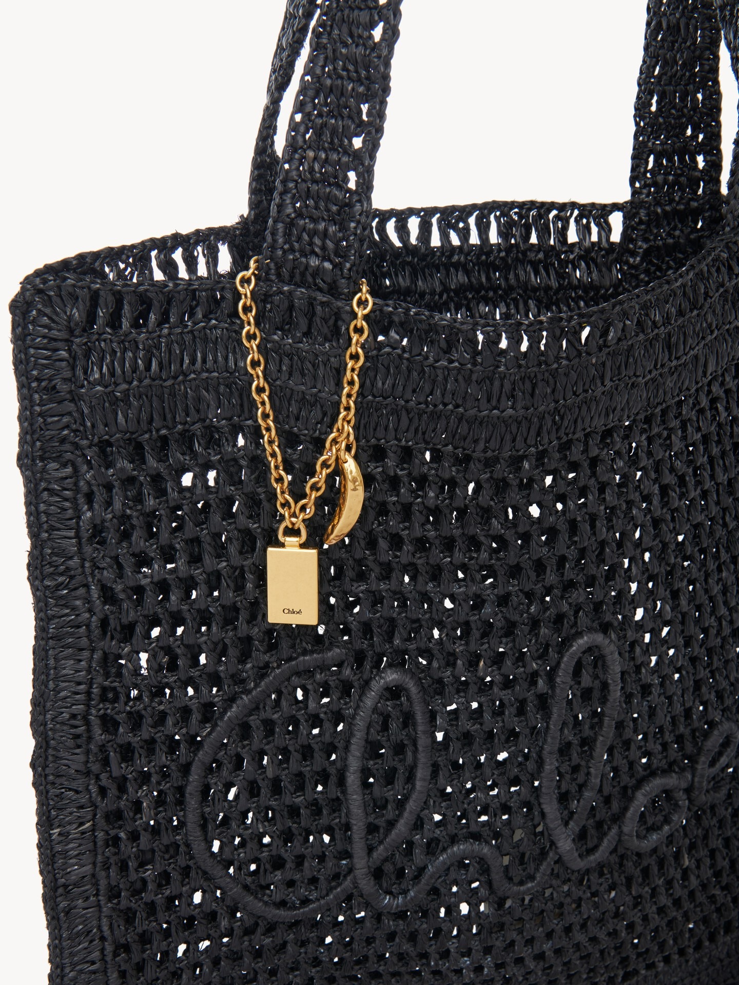 Summer Banana tote bag in raffia - 9