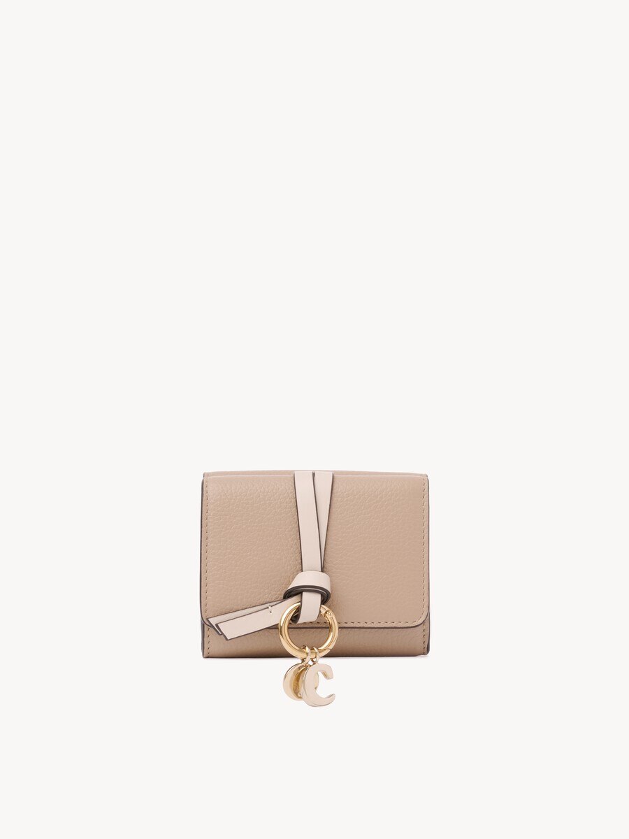 Mini Alphabet tri-fold in grained leather  - 2