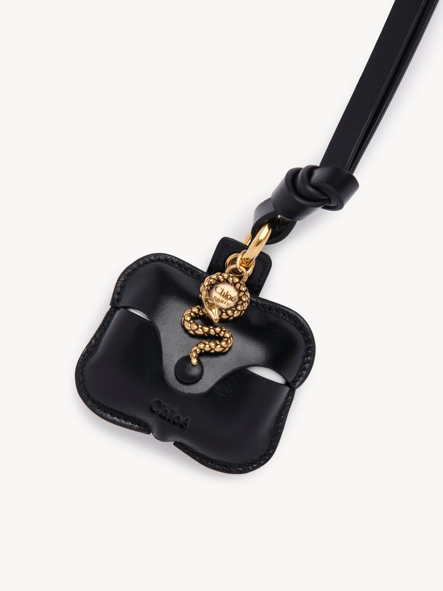 Chlo&eacute; Symbols Snake earpods case in grained leather - 3