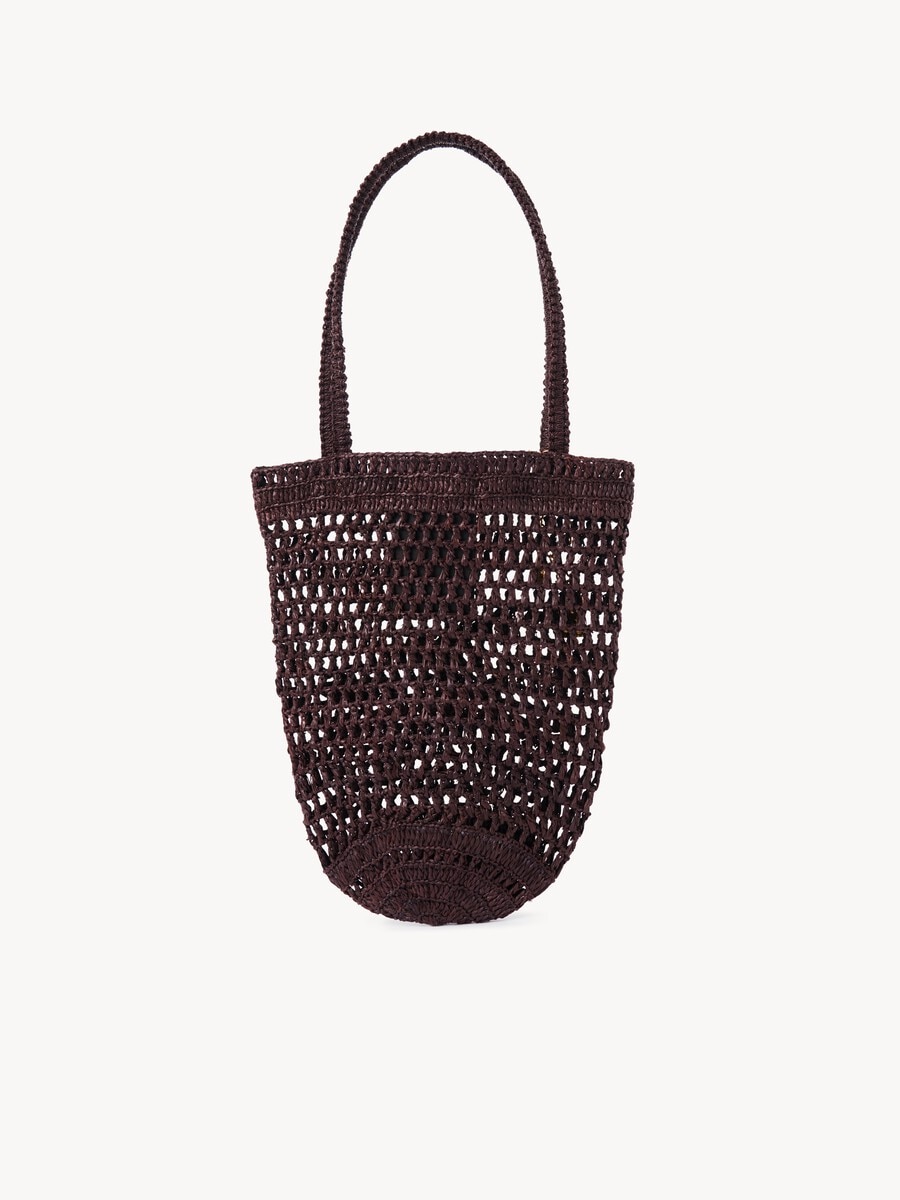 Bolso tote peque&ntilde;o Summer Banana de rafia - 5