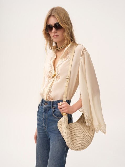 Small Bracelet Hobo bag in crochet