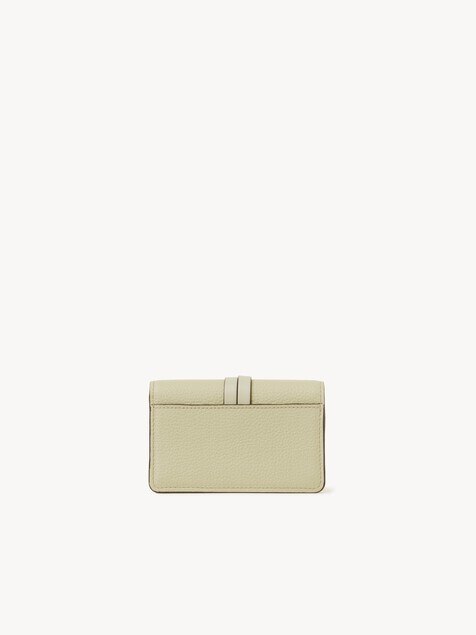 Alphabet card holder in grained leather