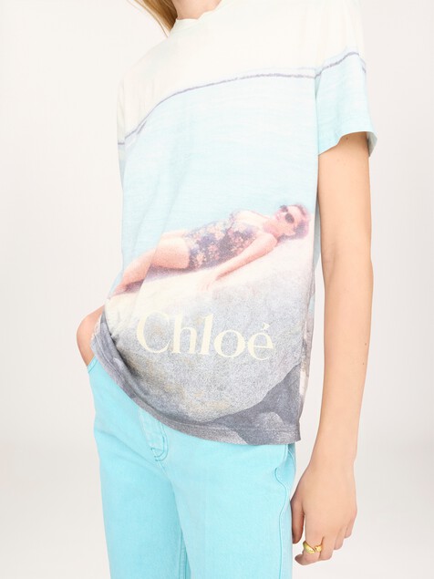 T-shirt col rond en jersey de coton