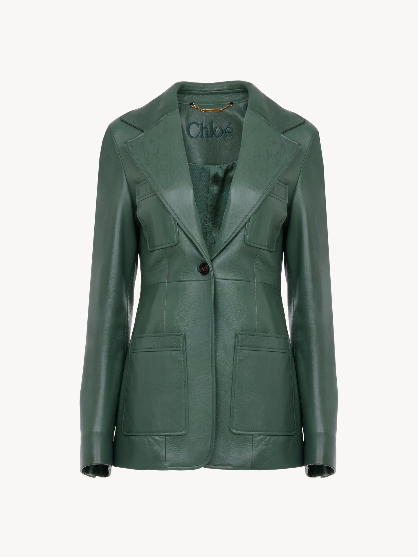 Tailored jacket in leather - 2