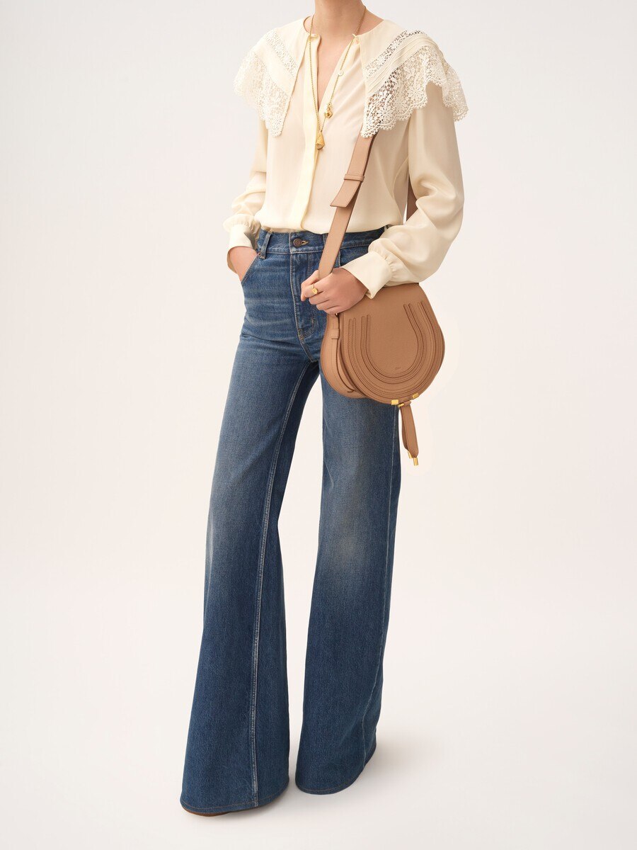 Marcie saddle bag in grained leather - 7