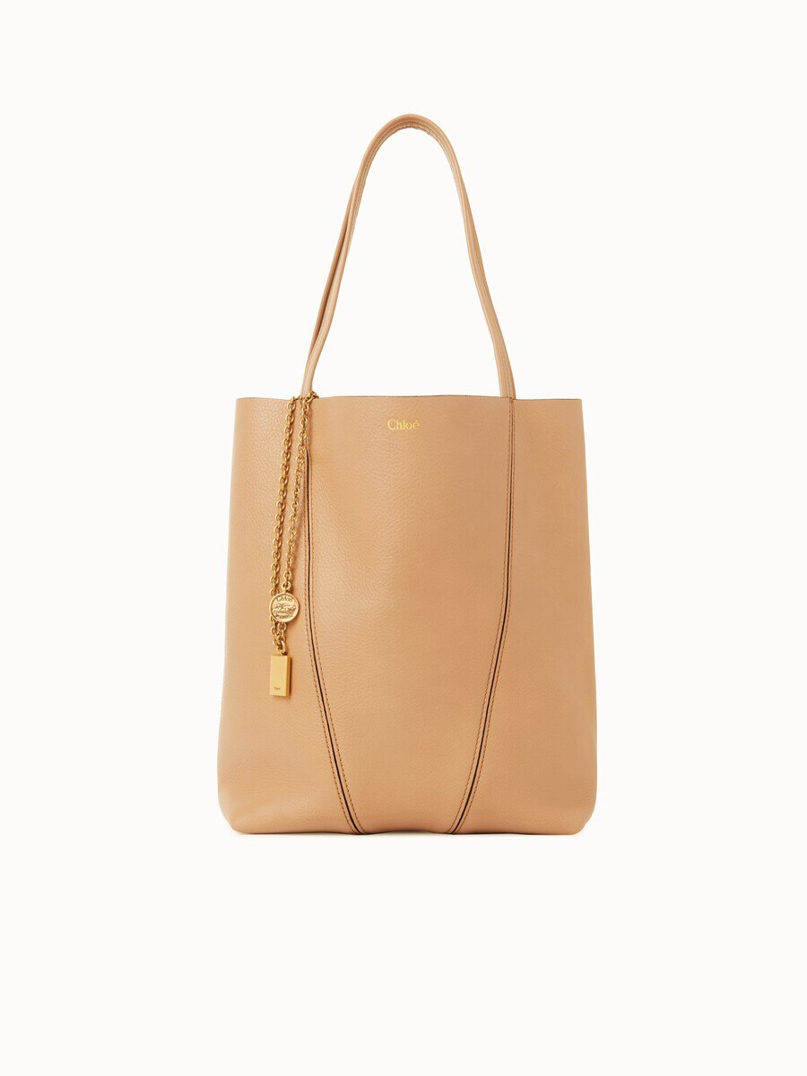Sac cabas Chlo&eacute; Spin en cuir grain&eacute; - 1