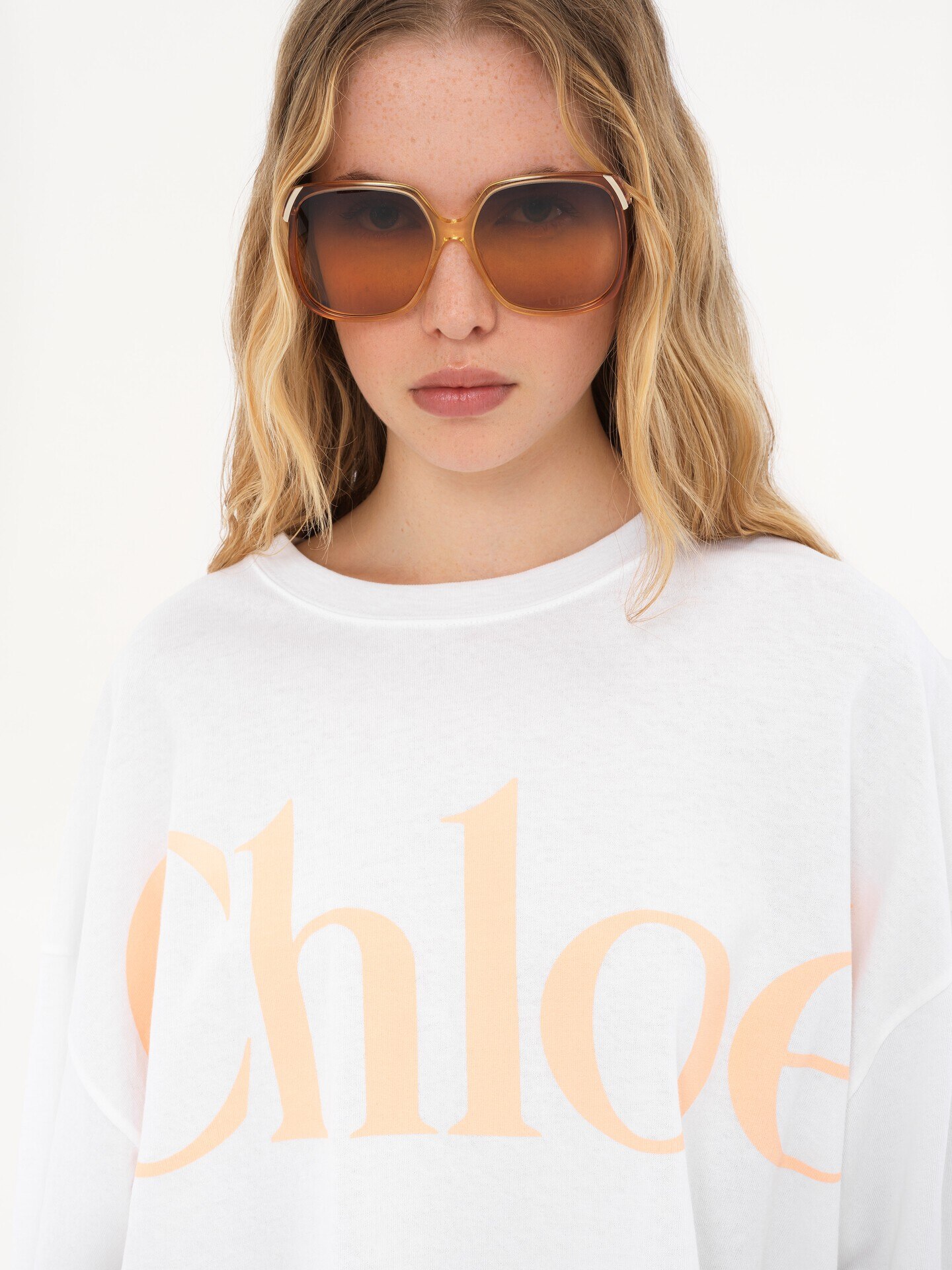 Oversized cropped logo T-shirt in cotton jersey - 6