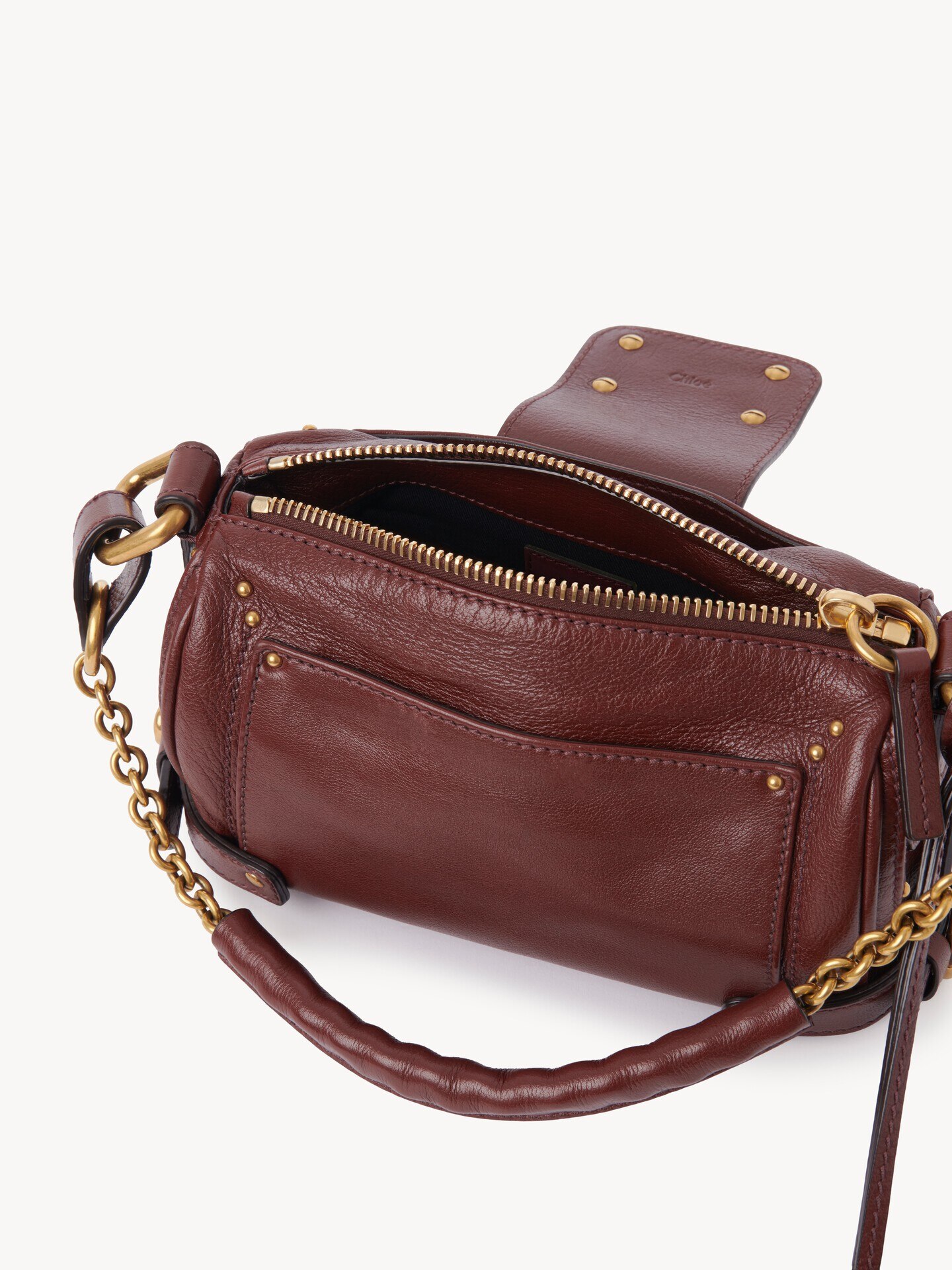 Bolso peque&ntilde;o de cadena Paddington de cuero granulado - 7