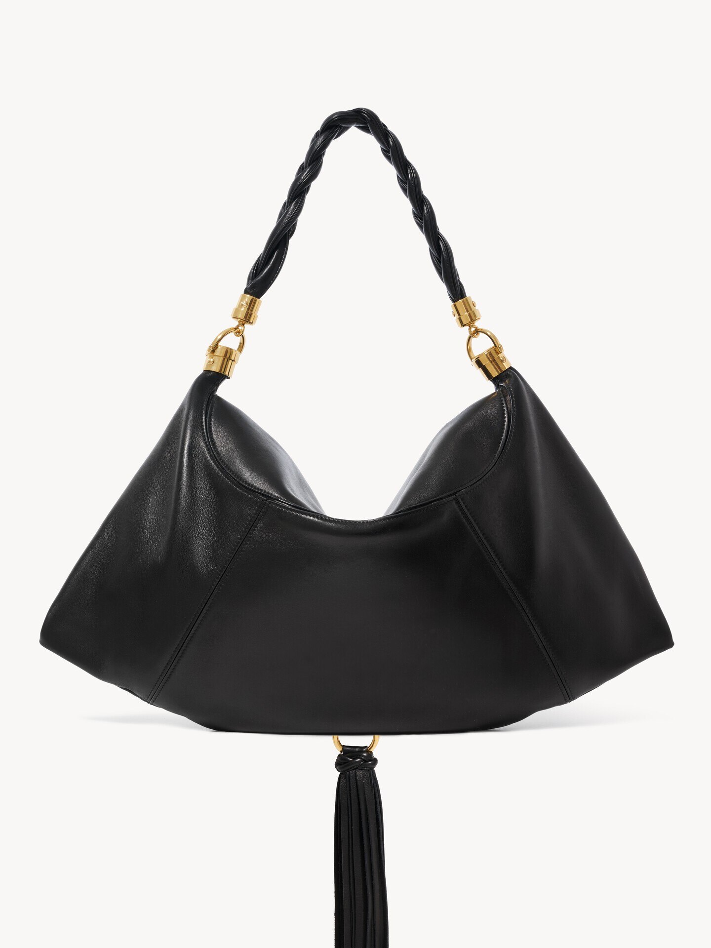 Large Marcie Foulard hobo bag in soft leather - 4.0