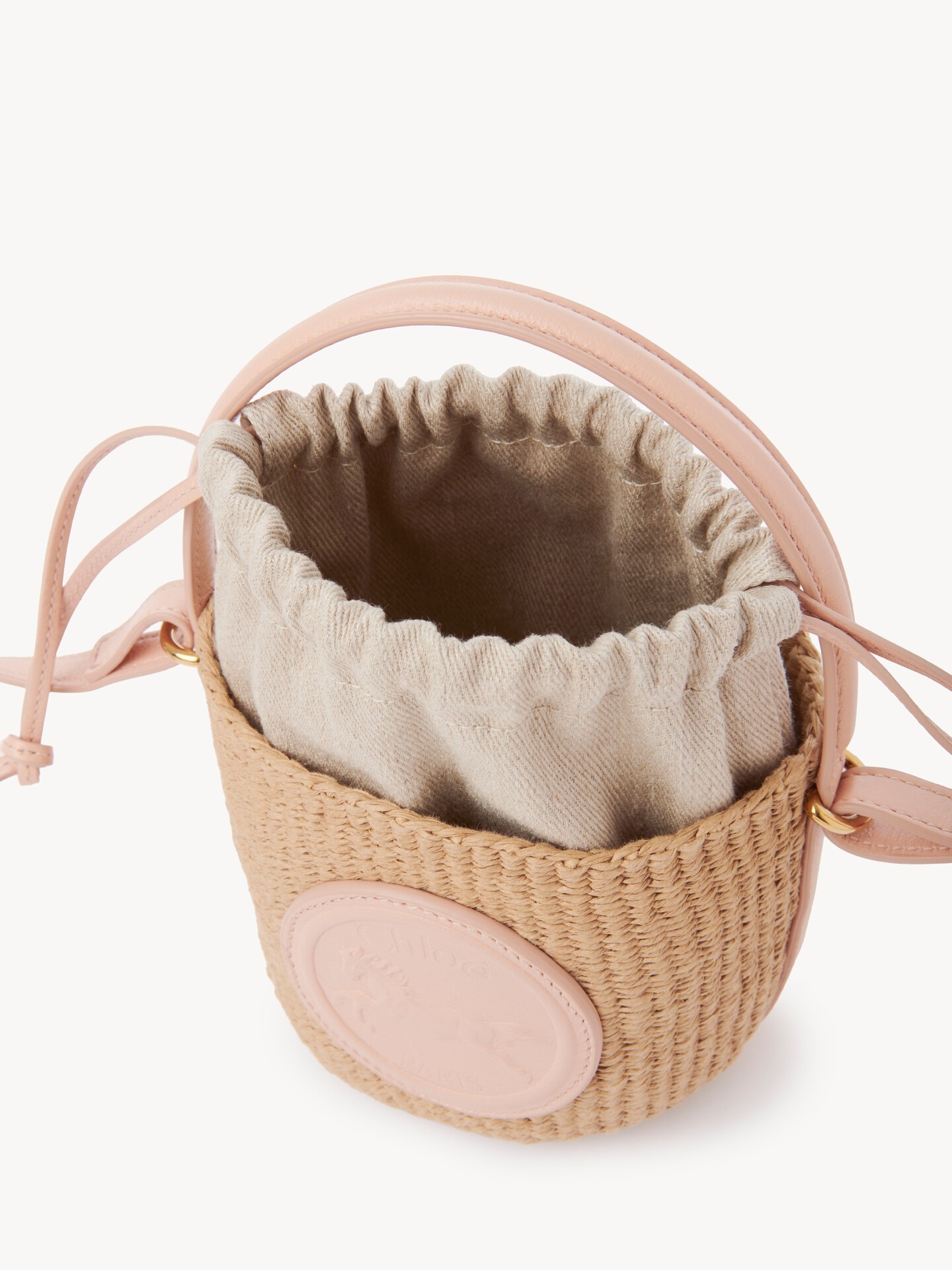 Mini Horse Medal basket bag in natural fibres - 6