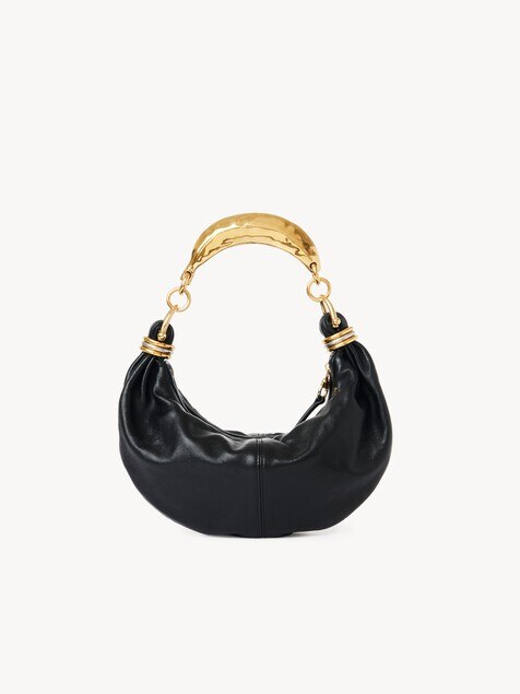 Bolso hobo Bracelet peque&ntilde;o de cuero granulado