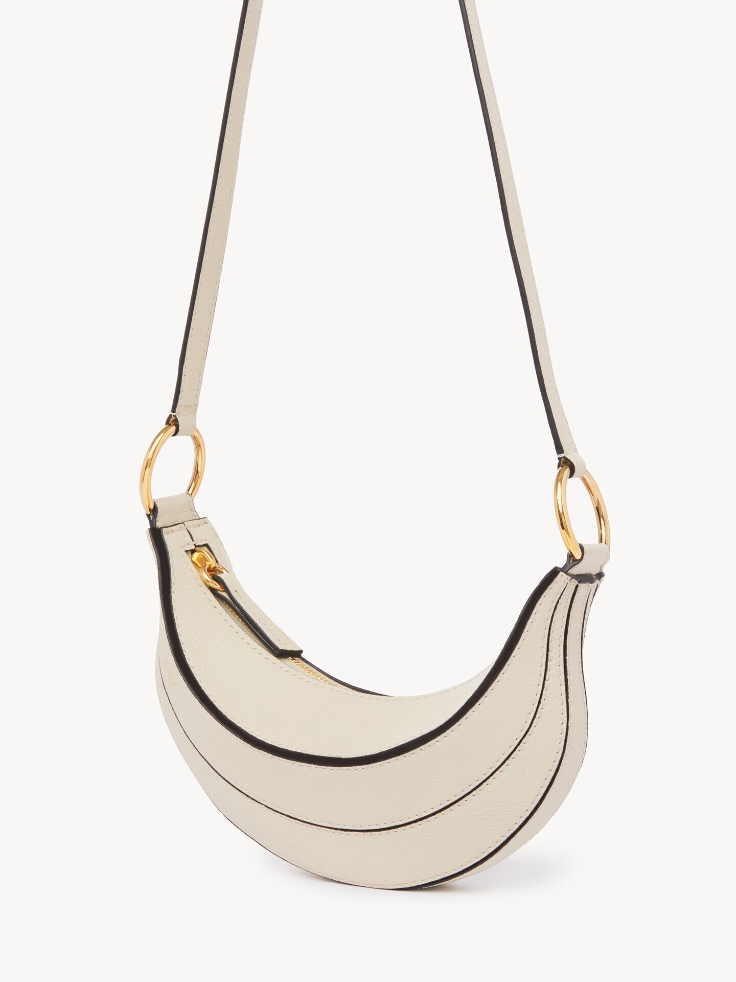 Banana cross-body bag in grained leather - 4