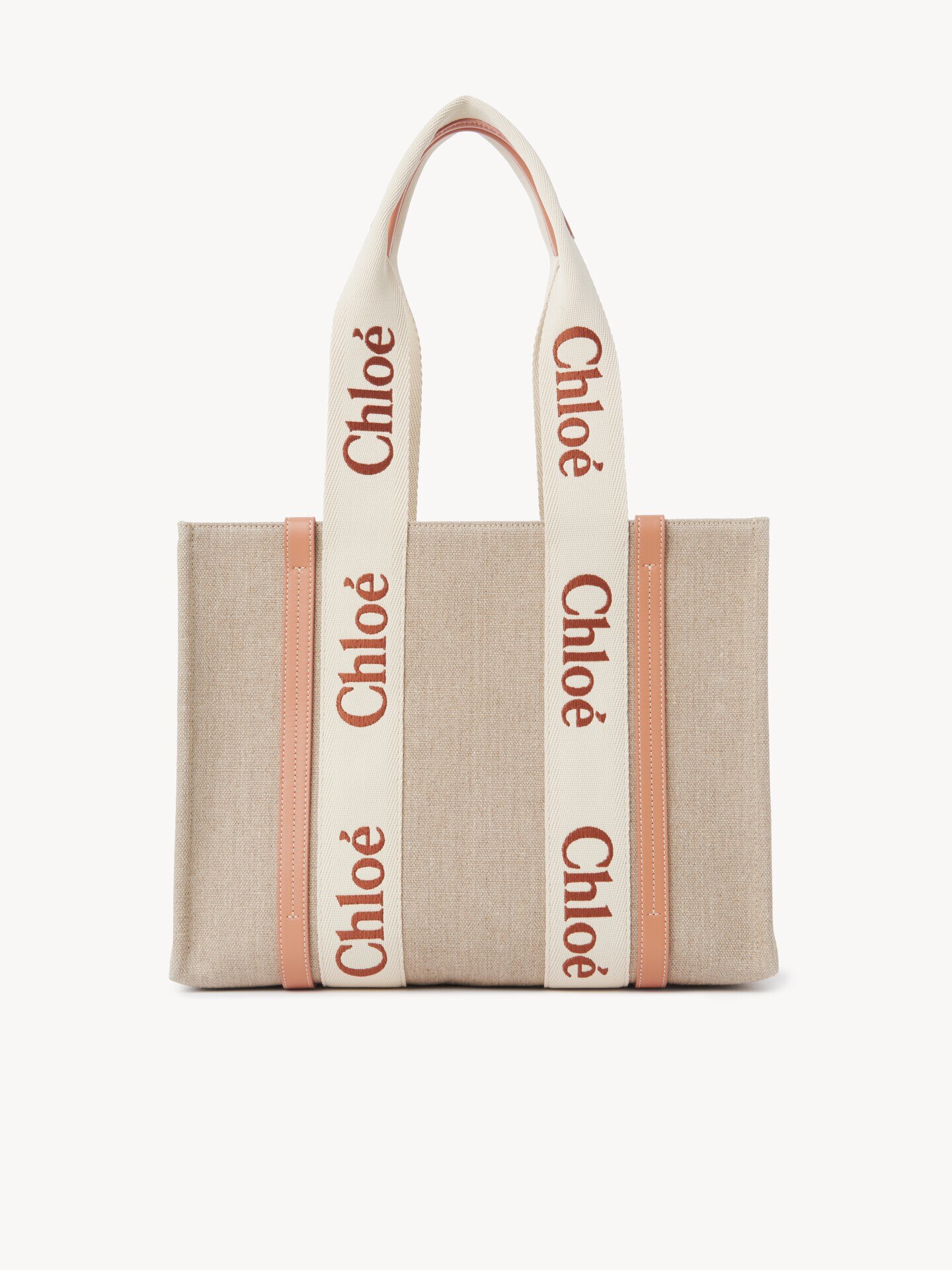 Woody tote bag in linen - 5