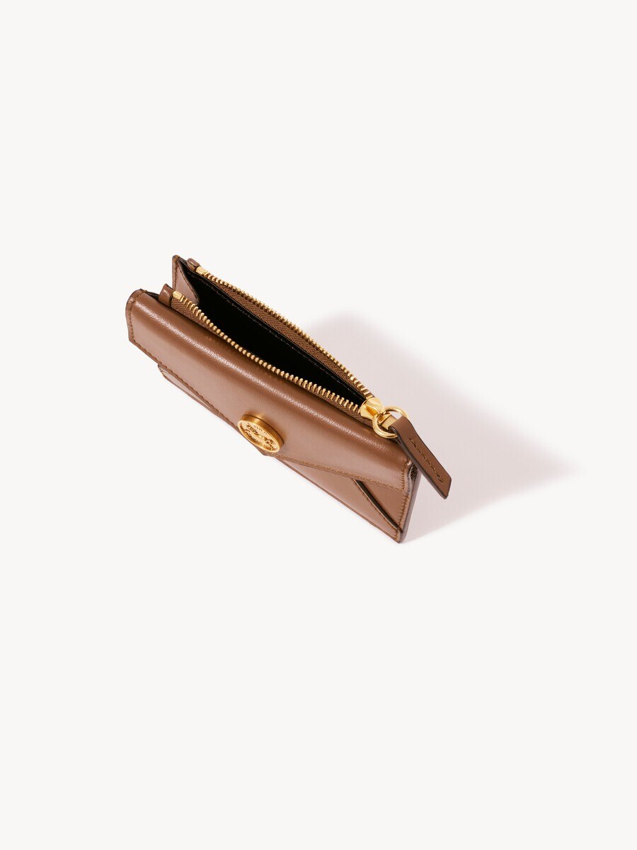 Small Envelope purse with card slots in soft & suede leather - 5