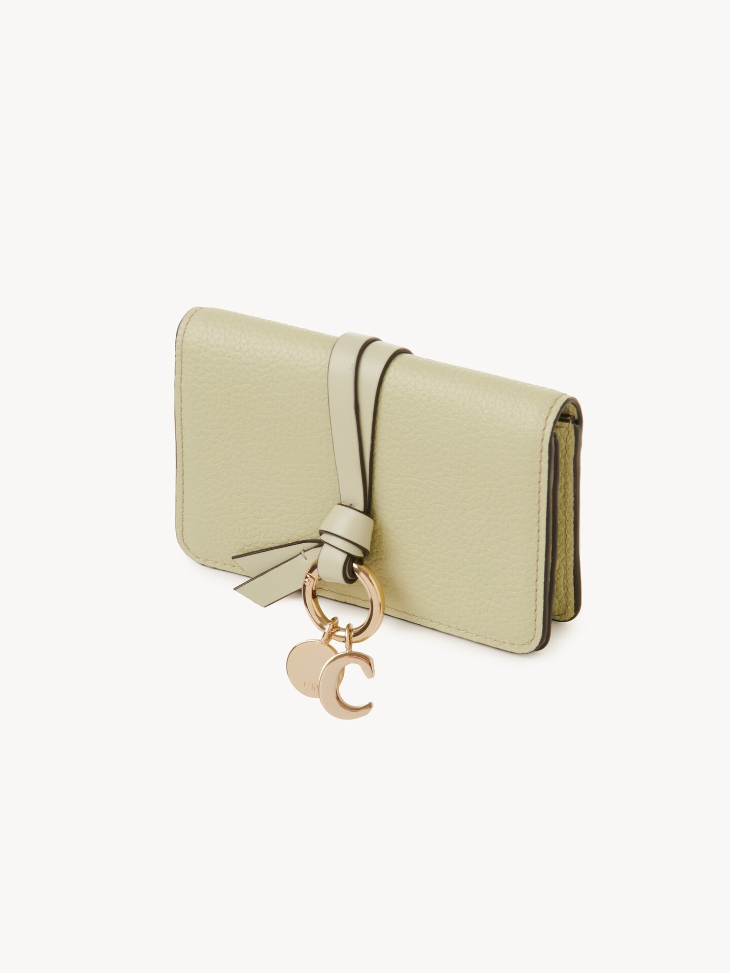 Alphabet card holder in grained leather - 3