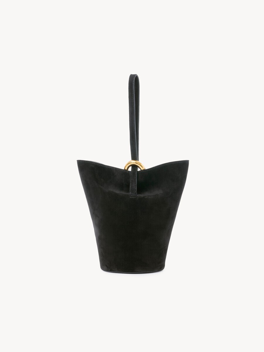 Small Eden Treasures wristlet bucket bag in suede leather - 5