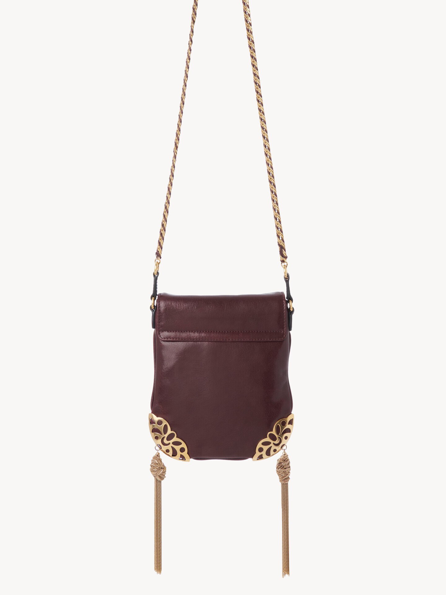 Ch&acirc;teau Treasures chain flap bag in grained leather - 5